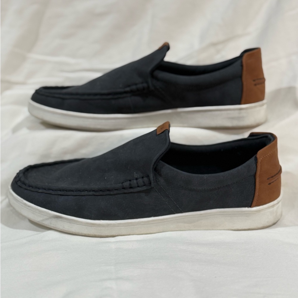 NAUTICA Men’s Blue Casual Slip-On Sneakers Loafers w/ Brown Heel Size 13